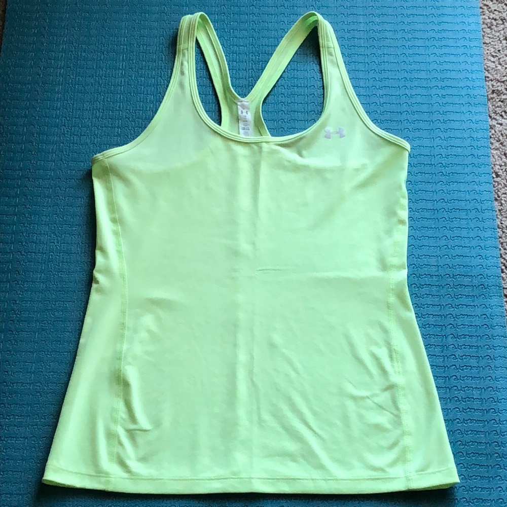 Under Armour Heat Gear Tank Top Yellow XS extra small